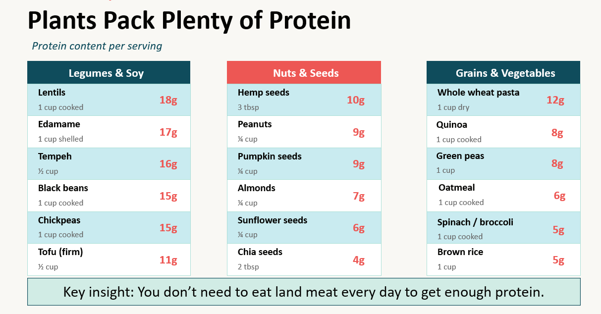 Plants - protein content